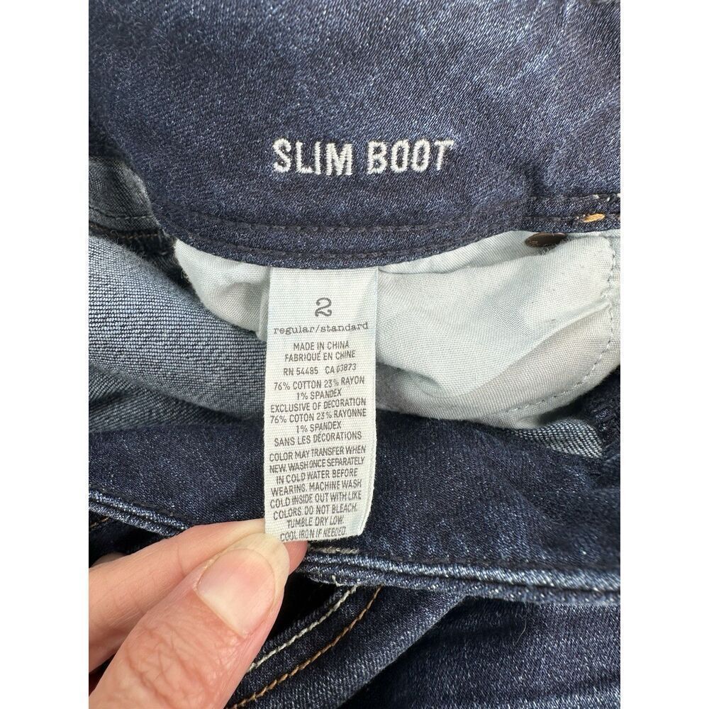 American Eagle Stretch Slim Boot Cut Medium Wash Stretch Jeans Women’s Size 2 - Picture 2 of 14
